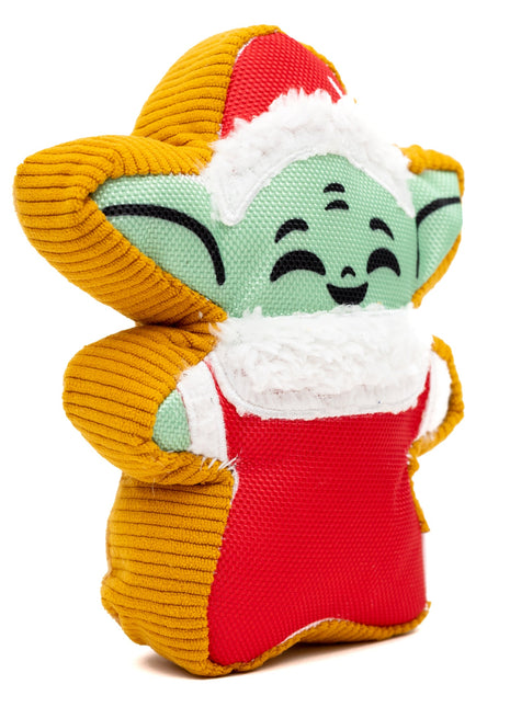 Dog Toy Squeaker Plush - Star Wars Holiday Grogu Santa Cookie Replica