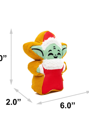 Dog Toy Squeaker Plush - Star Wars Holiday Grogu Santa Cookie Replica