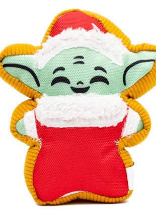 Dog Toy Squeaker Plush - Star Wars Holiday Grogu Santa Cookie Replica