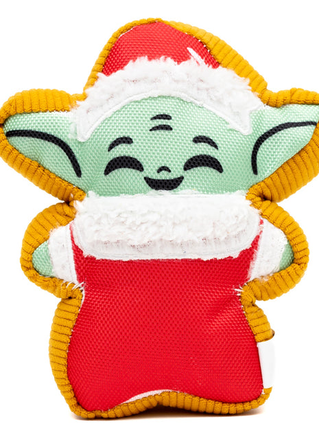 Dog Toy Squeaker Plush - Star Wars Holiday Grogu Santa Cookie Replica