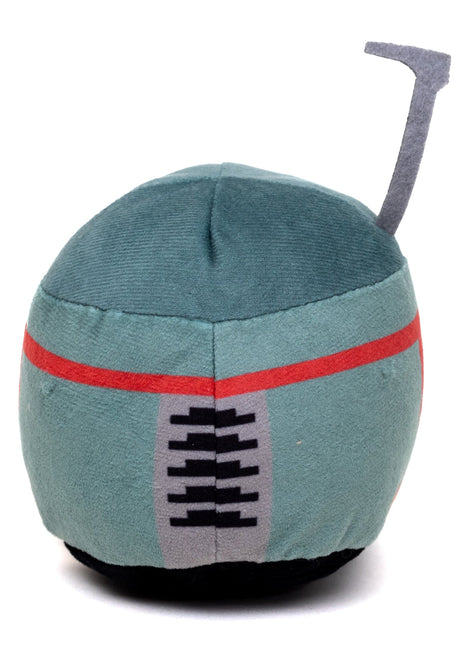Dog Toy Squeaker Plush - Boba Fett Helmet Green