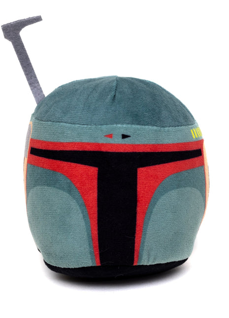 Dog Toy Squeaker Plush - Boba Fett Helmet Green