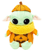 Dog Toy Squeaker Plush - Star Wars Halloween Grogu Pumpkin Sitting Pose