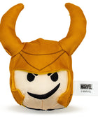 Dog Toy Squeaker Plush - Loki Smirking Face Round