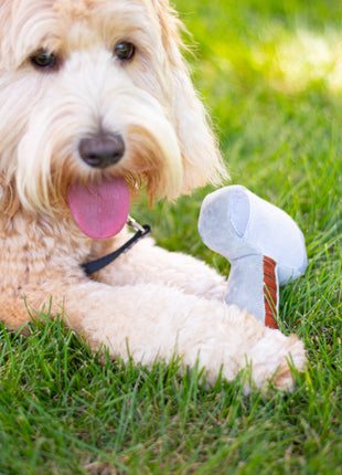 Dog Toy Squeaker Plush - Thor's Hammer Grays Browns