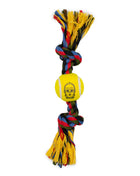 Dog Toy Tennis Ball Rope Toy - Star Wars C3-PO Face Yellow + Multi Color Rope