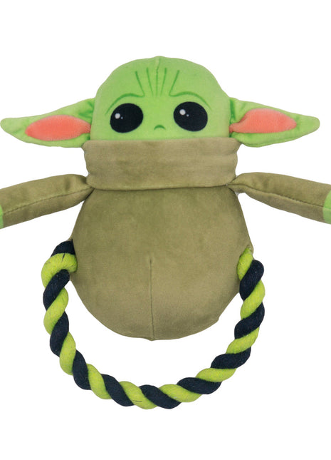 Dog Toy Plush Rope Toy - Star Wars The Child Plush + Green Black Round Rope