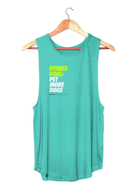 Fitness Goal | Dog Lover Sleeveless Tank | Gift for Dog Moms - Pup List