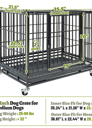 37" Stackable Heavy Duty Dog Kennel 371D04