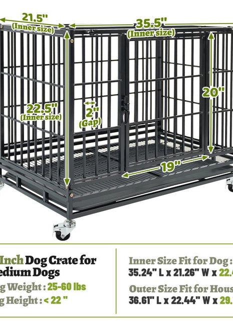 37" Stackable Heavy Duty Dog Kennel 371D04