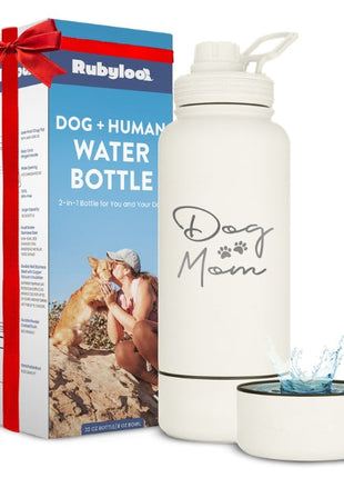 Dog + Human Water Bottle with Detachable Dog Bowl