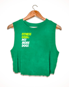 Fitness Goals: Pet More Dogs Crop Top | Gift for Dog Moms | Made in USA | 5 Colors