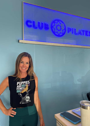 Puppies & Fitness Spin Bike Future Colors | Crop Top