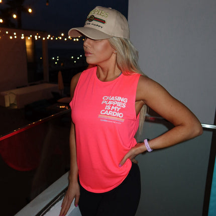 Chasing Puppies Is My Cardio Relaxed Women’s Tank | Gift for Dog Lovers