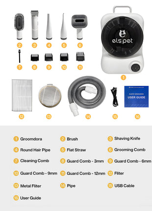 Groomadora Grooming Vacuum Kit for Easy Pet Care - Pup List