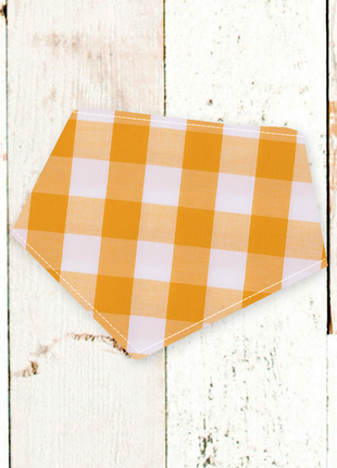 "Easter Yellow Check" Dog Bandana