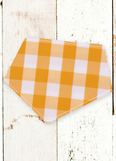 "Easter Yellow Check" Dog Bandana