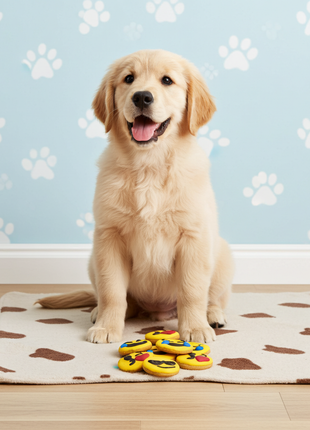 Emoji Peanut Butter Organic Dog Cookies