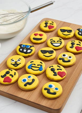 Emoji Peanut Butter Organic Dog Cookies