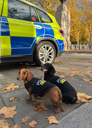 Parisian Pet 'Police' K-9 Unit Dog Outfit – Comfortable Uniform for Small Dogs & Cats, Black