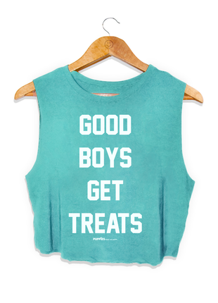 Good Boys Get Treats Crop Tank | Gift for Dog Moms | Made in USA