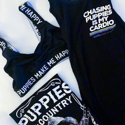 Chasing Puppies Is My Cardio Relaxed Women’s Tank | Gift for Dog Lovers