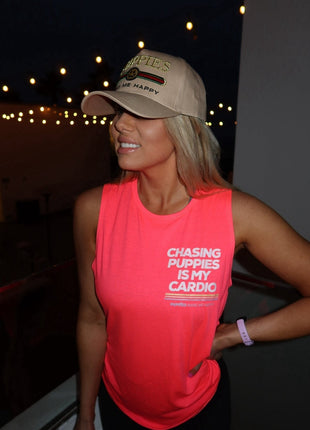 Chasing Puppies Is My Cardio Relaxed Women’s Tank | Gift for Dog Lovers