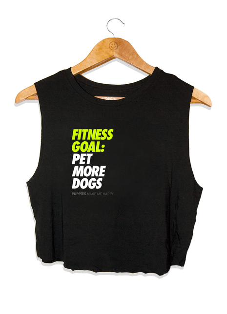 Fitness Goals Crop Top | Gift for Dog Lovers & Dog Owners