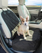 GOOPAWS Quilted Scratchproof Dog Front Car Seat Cover, Black, 40