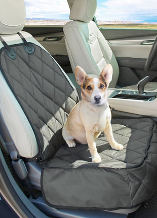 GOOPAWS Quilted Scratchproof Dog Front Car Seat Cover, Grey, 40''L - Pup List