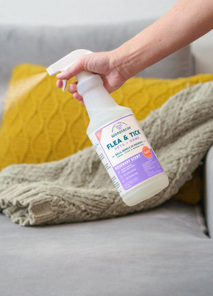 Flea & Tick Spray for Pets + Home with Natural Essential Oils