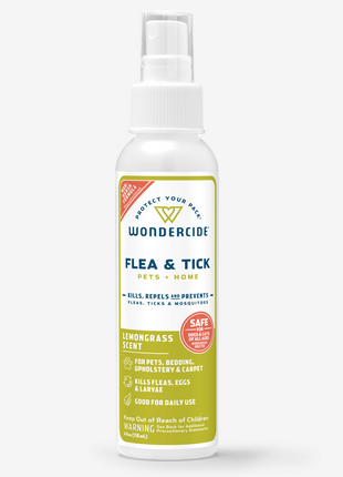 Flea & Tick Spray for Pets + Home with Natural Essential Oils