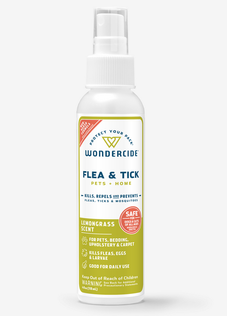 Flea & Tick Spray for Pets + Home with Natural Essential Oils