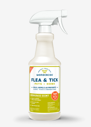 Flea & Tick Spray for Pets + Home with Natural Essential Oils