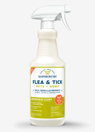 Flea & Tick Spray for Pets + Home with Natural Essential Oils