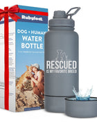 Dog + Human Water Bottle with Detachable Dog Bowl