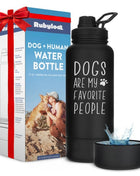 Dog + Human Water Bottle with Detachable Dog Bowl