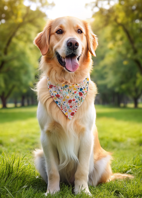 Spring Flowers Dog Bandana New Arrivals