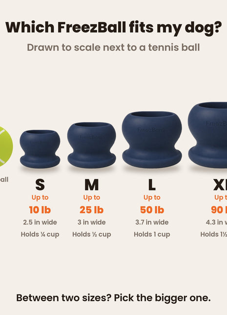 Freezball Dog Chew Toy- Durable Fillable Dog Chew Bone