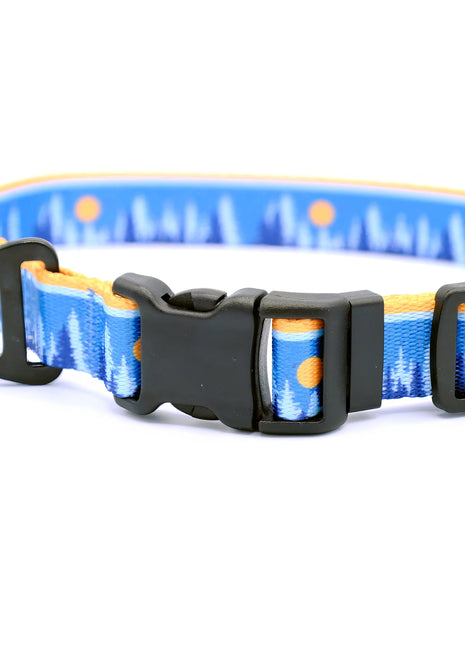 Outdoor Style Frozen Forest Nylon Dog Collar