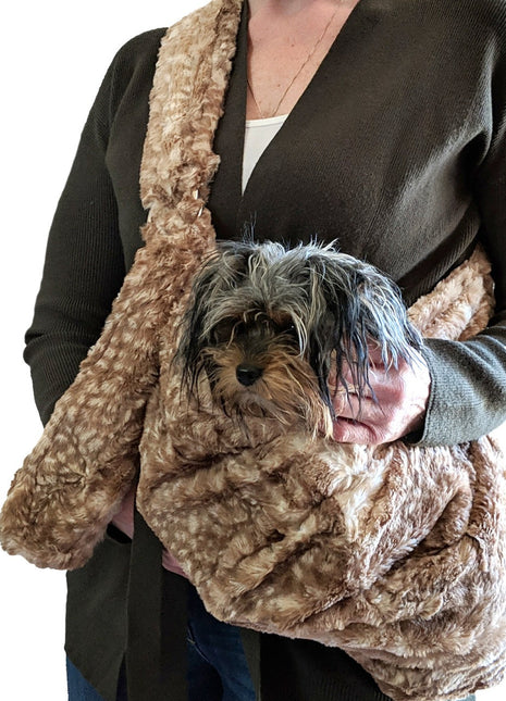 Furbaby Adjustable Sling Bag, Fawn