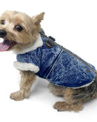 Furry Runner Coat Denim