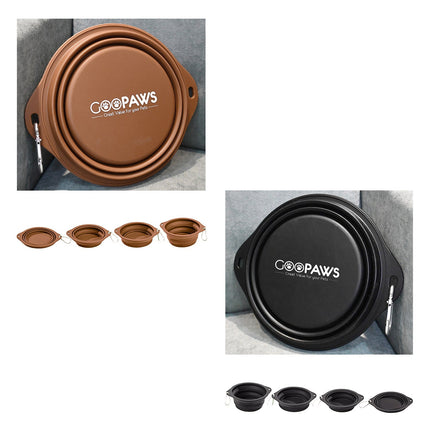 GOOPAWS 2 Pack Silicone Non-Skid Travel Dog and Cat Bowl - Pup List