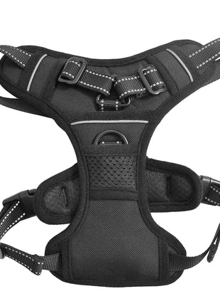 GOOPAWS Padded Reflective Pet Dog Harness, Lightweight Ripstop, Black - Pup List