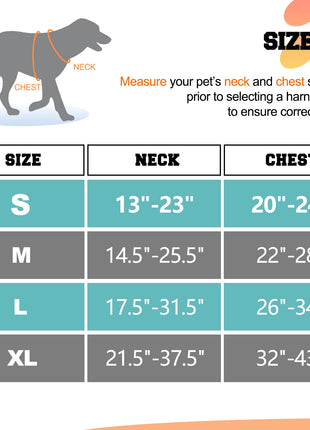 GOOPAWS Padded Reflective Pet Dog Harness, Lightweight Ripstop, Orange - Pup List