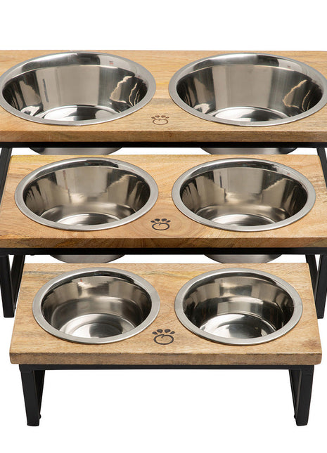 Wood & Metal Elevated Feeder