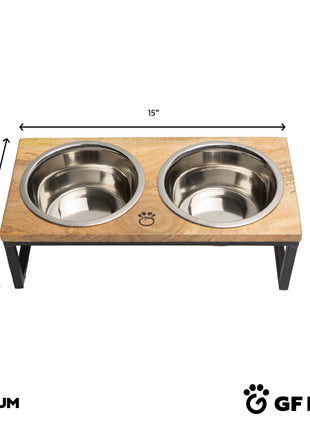 Wood & Metal Elevated Feeder