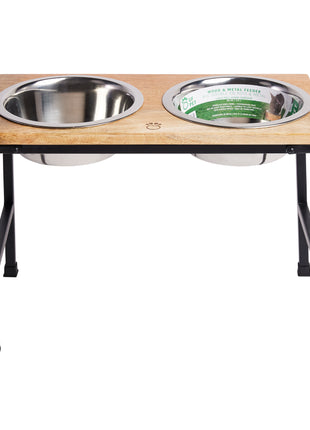 Wood & Metal Elevated Feeder