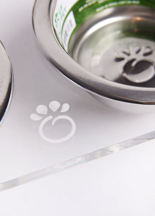 Acrylic Double Feeder - Clear