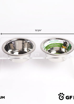 Acrylic Double Feeder - Clear
